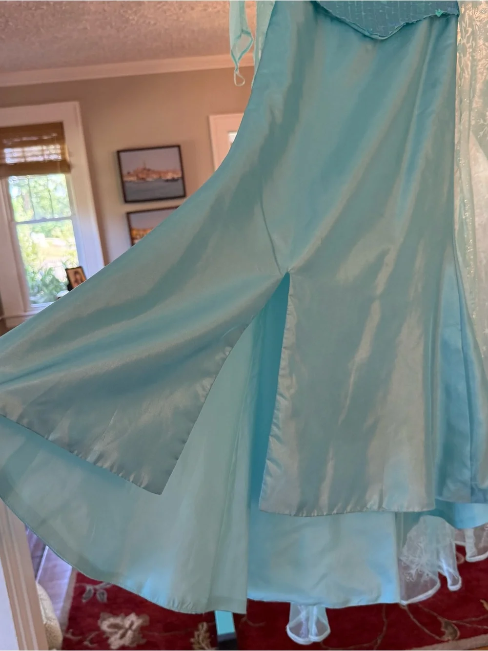 Chasing Fireflies Disney Frozen Ultimate Elsa Costume Sz 7 8 Long Dress w/ Train